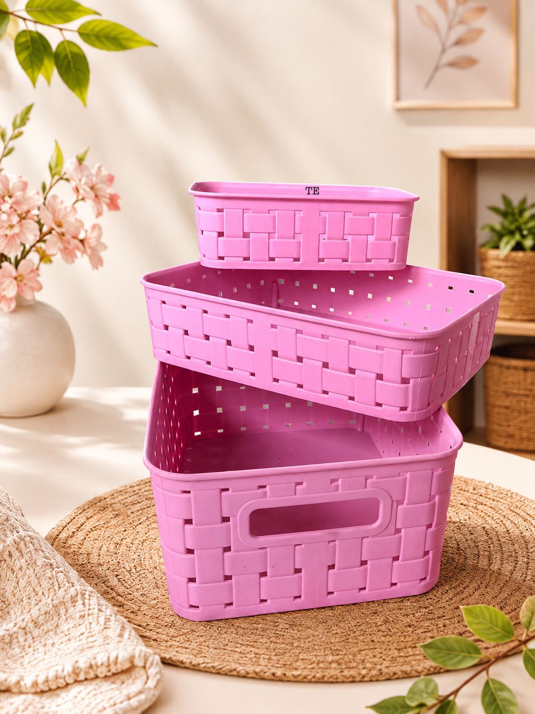 Plastic Trinetra Premium Storage Basket Storage Basket-image-2