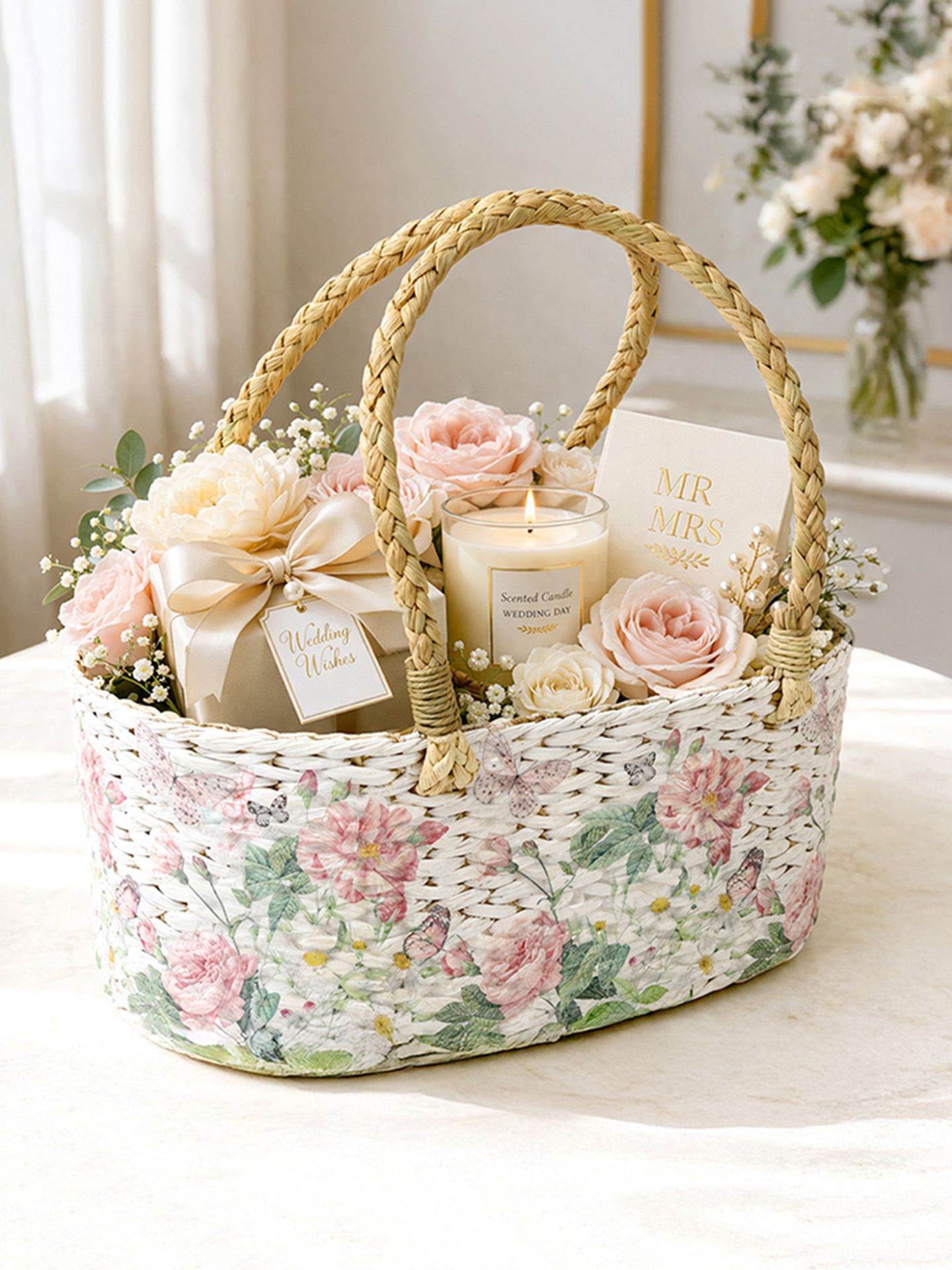 habereindia Seagrass Seagrass Gift Hamper Basket for Corporate and Personal Gifting Storage Basket-picture-39
