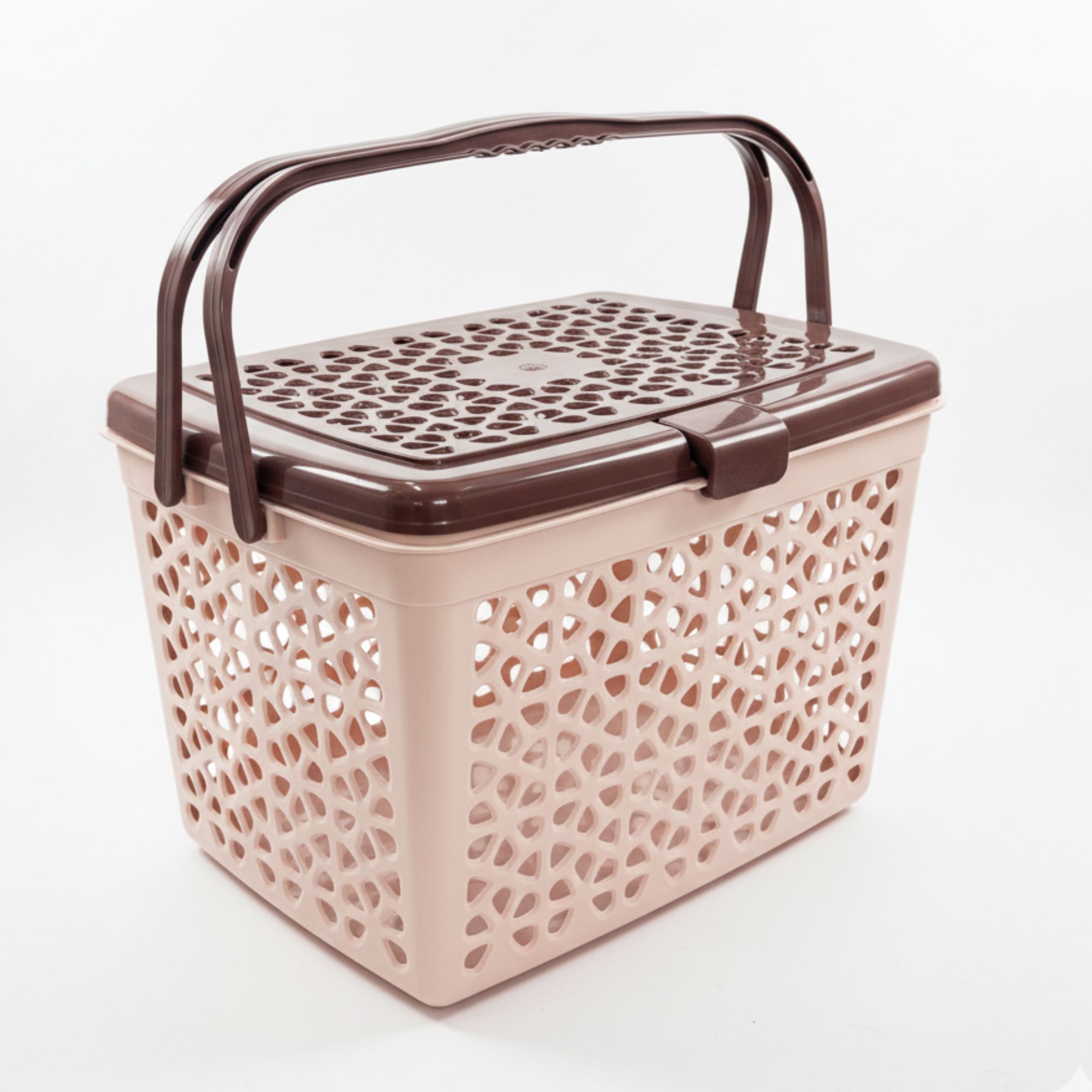 galoof Plastic Multipurpose Plastic Storage Basket with Lid & Handle | Organizer Box Storage Basket-picture-23