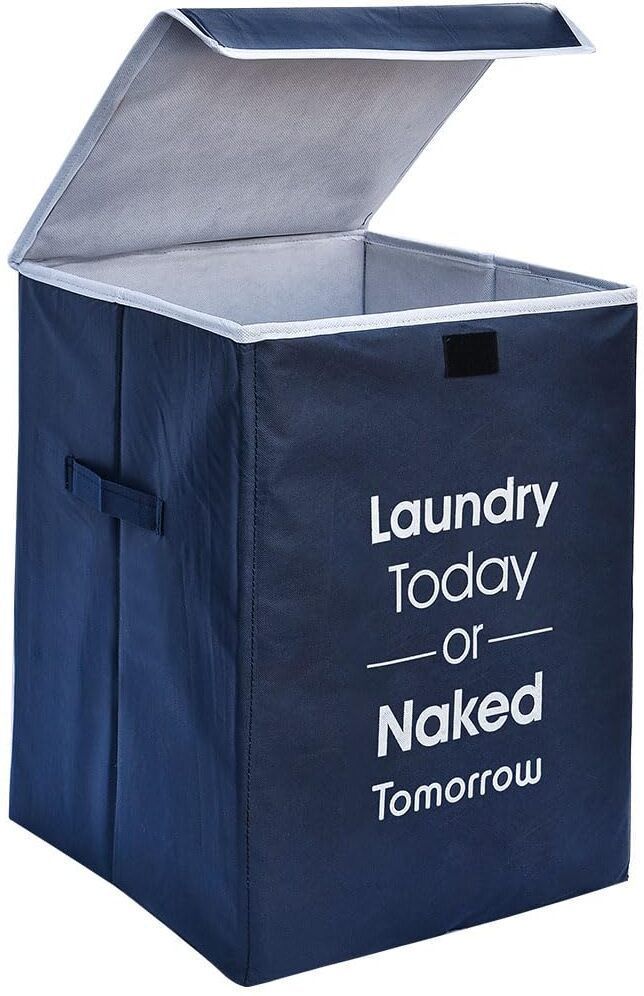 Cotton Premium Laundry Storage Basket with Lid – 75L Foldable Storage Basket-image-29