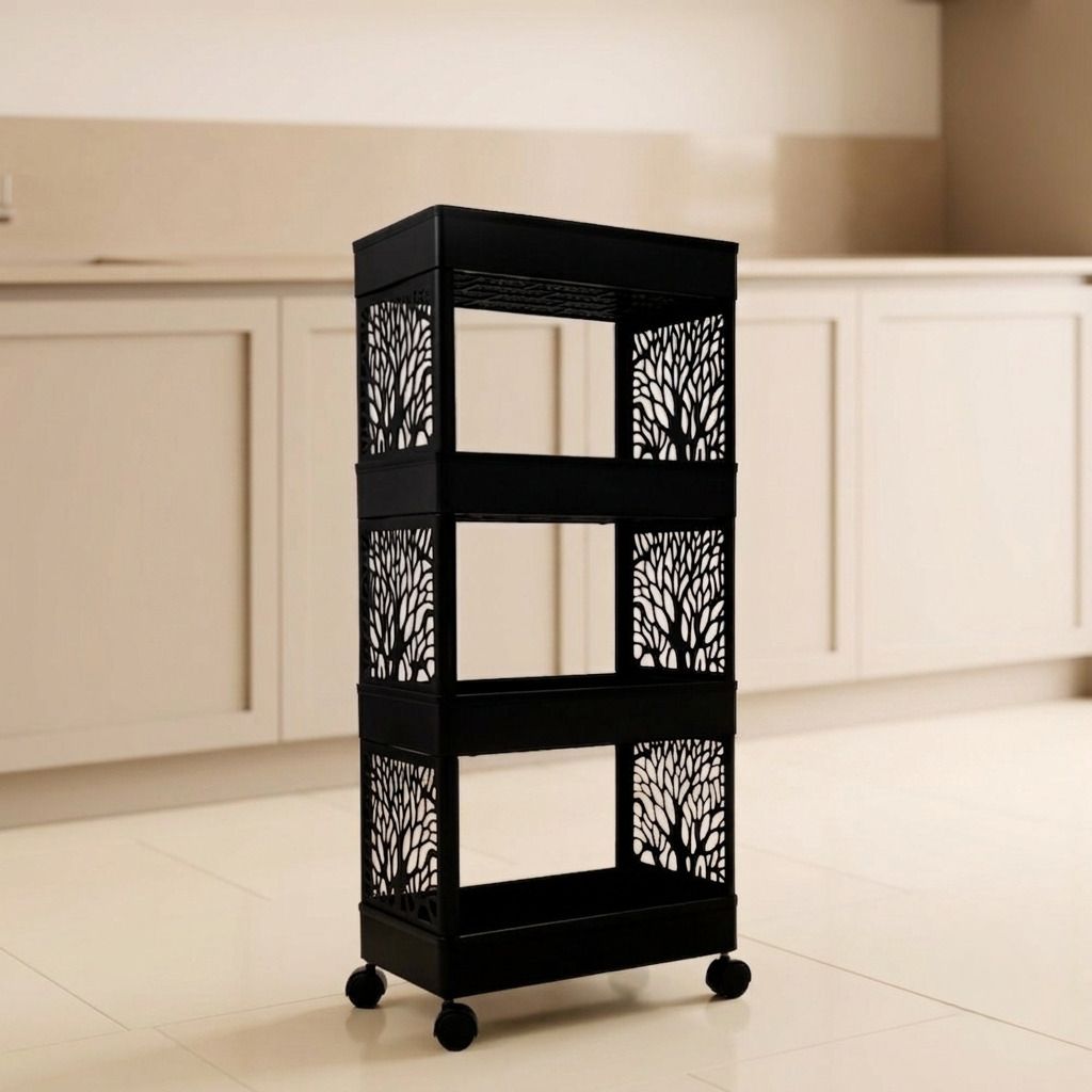 maxtid Plastic Multilayer trolley for Clothes and Daily Items Storage Basket-picture-23