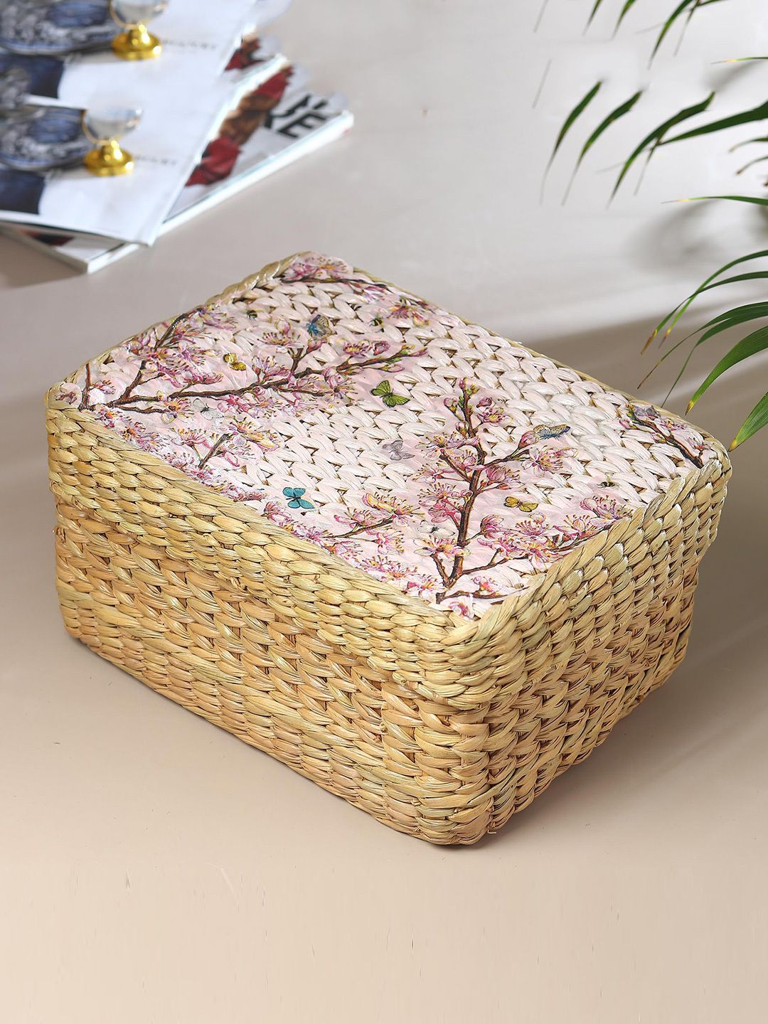 Seagrass Eco-Friendly Seagrass Storage Box for Scarves, Belts & Accessories Storage Basket-image-12