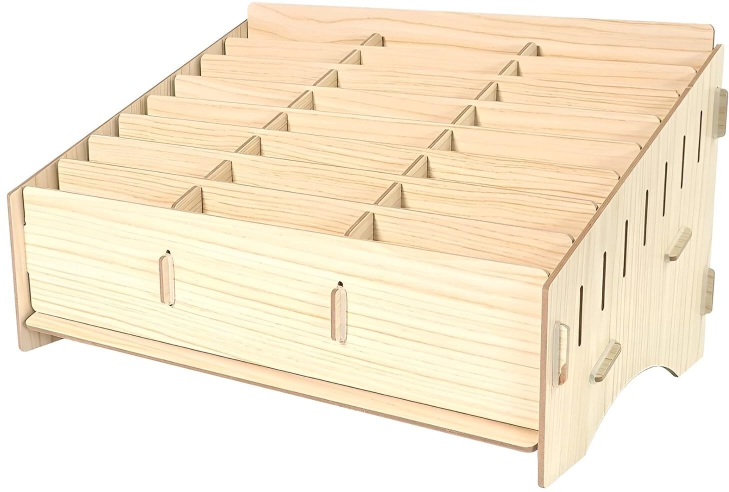 New 24 Grid Wooden Desktop Mobile Phone Management Rack Storage Box-image-23