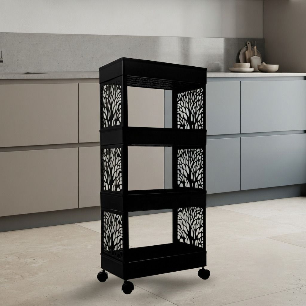 maxtid Plastic Multilayer Storage trolley for Versatile Use Storage Basket-picture-33