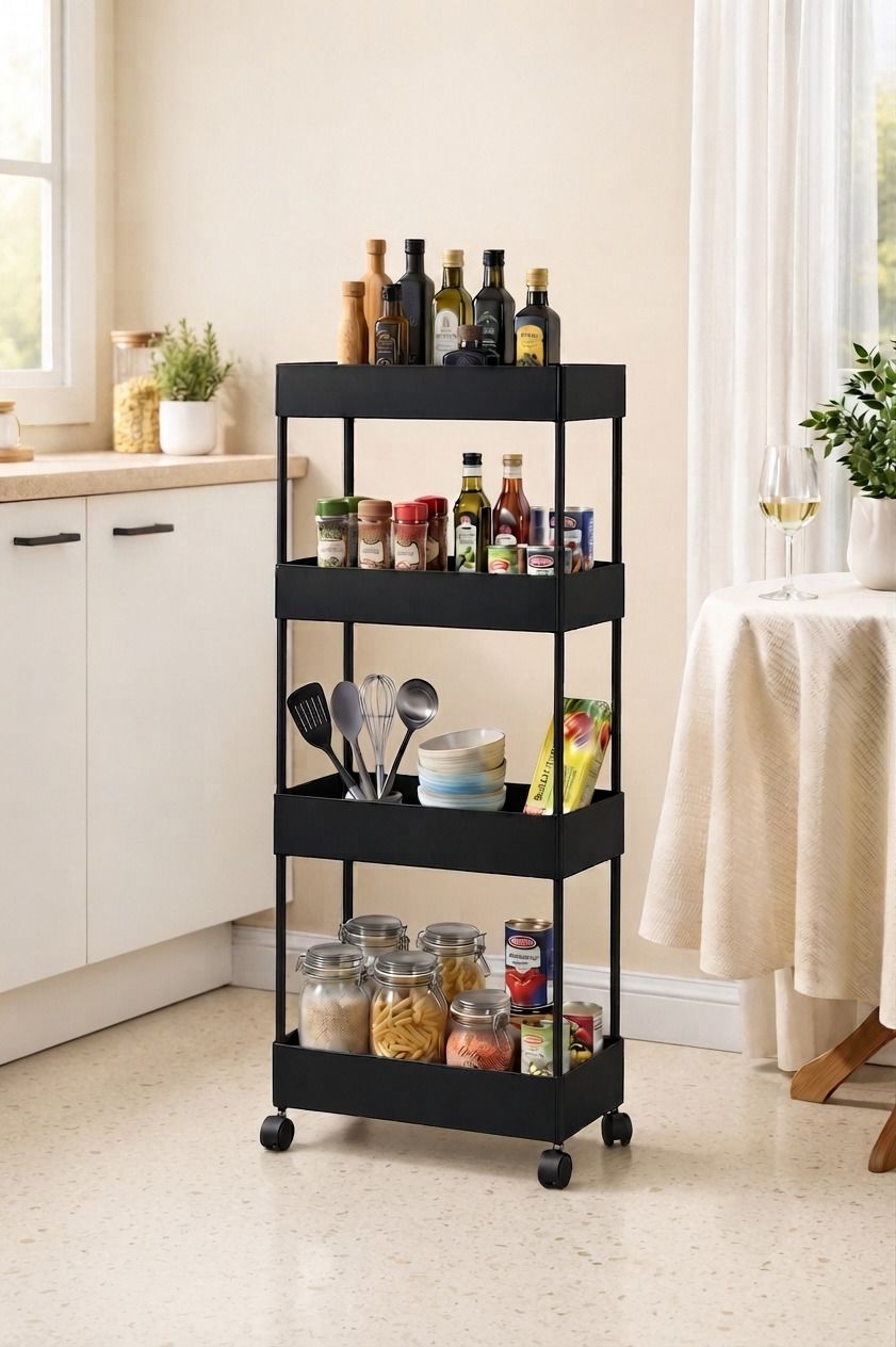 Multi-Layer Kitchen Utility Storage Trolley For Home Storage Box-image-8
