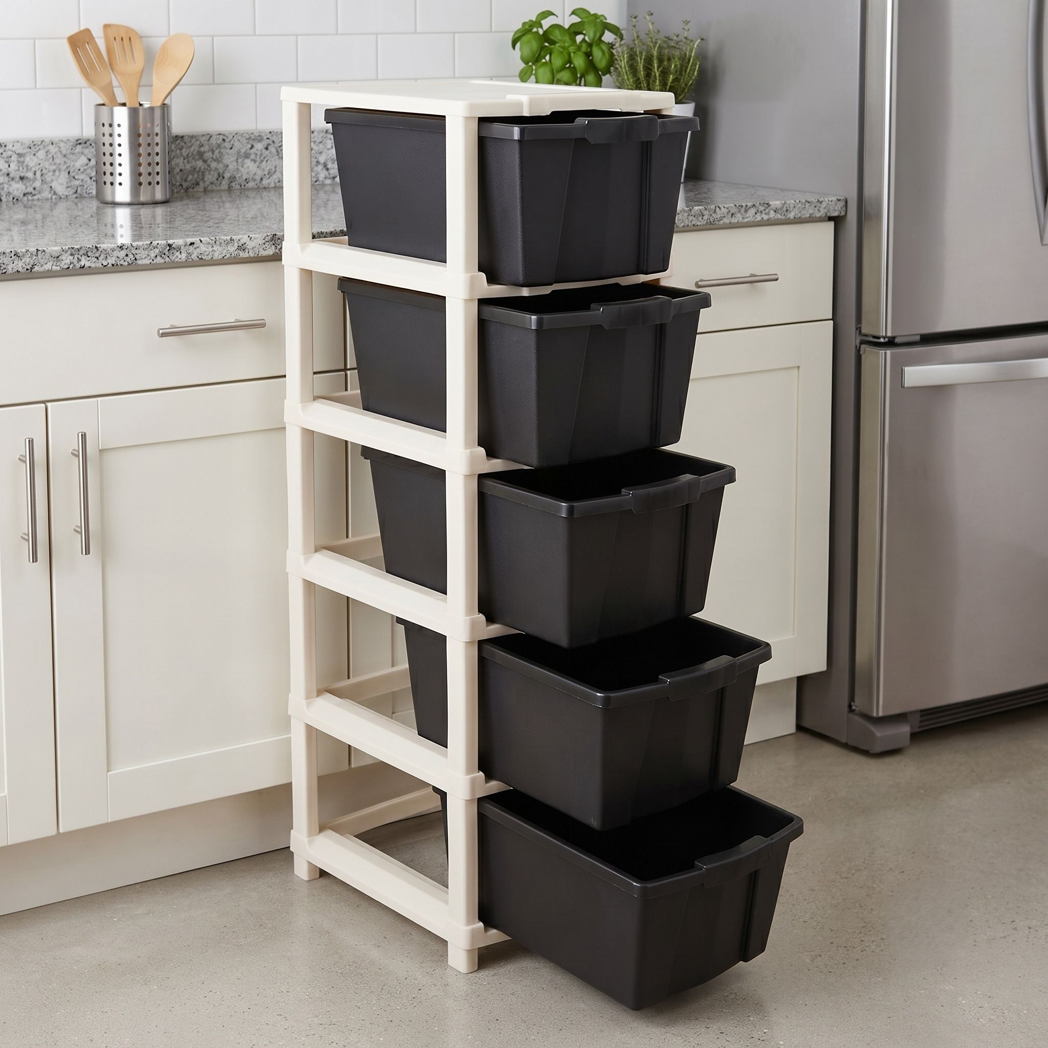yashodeep plastic Plastic Drawer Style Storage Organizer Cabinet for Kitchen Storage Box-picture-3