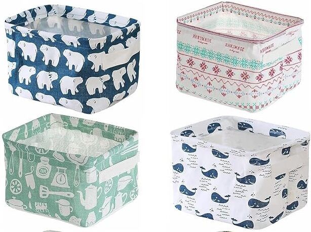 jiyanecommerce Cotton Printed Canvas Basket Storage Basket-picture-11