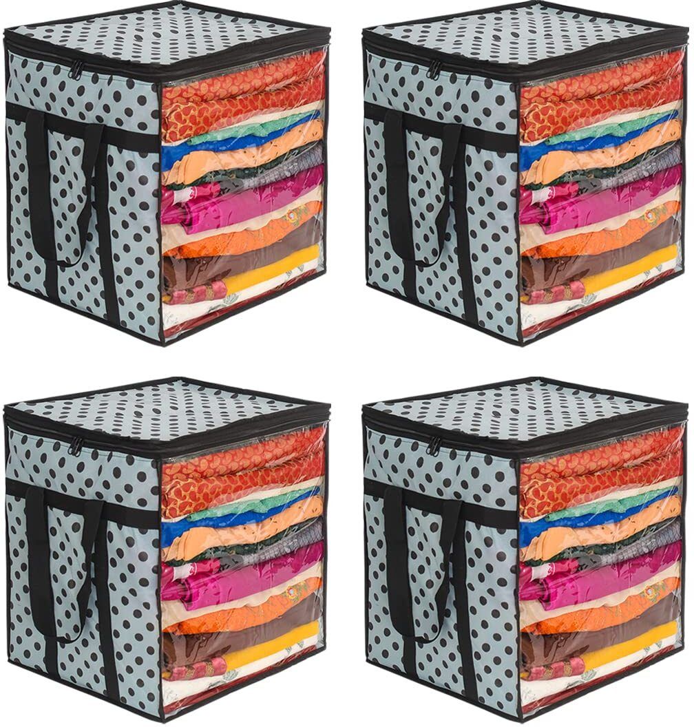 SHREE SANWARIYA CREATIONS BLACK BINDI BOX PACK OF 4 Poly-canvas Laundry Bag-image-35