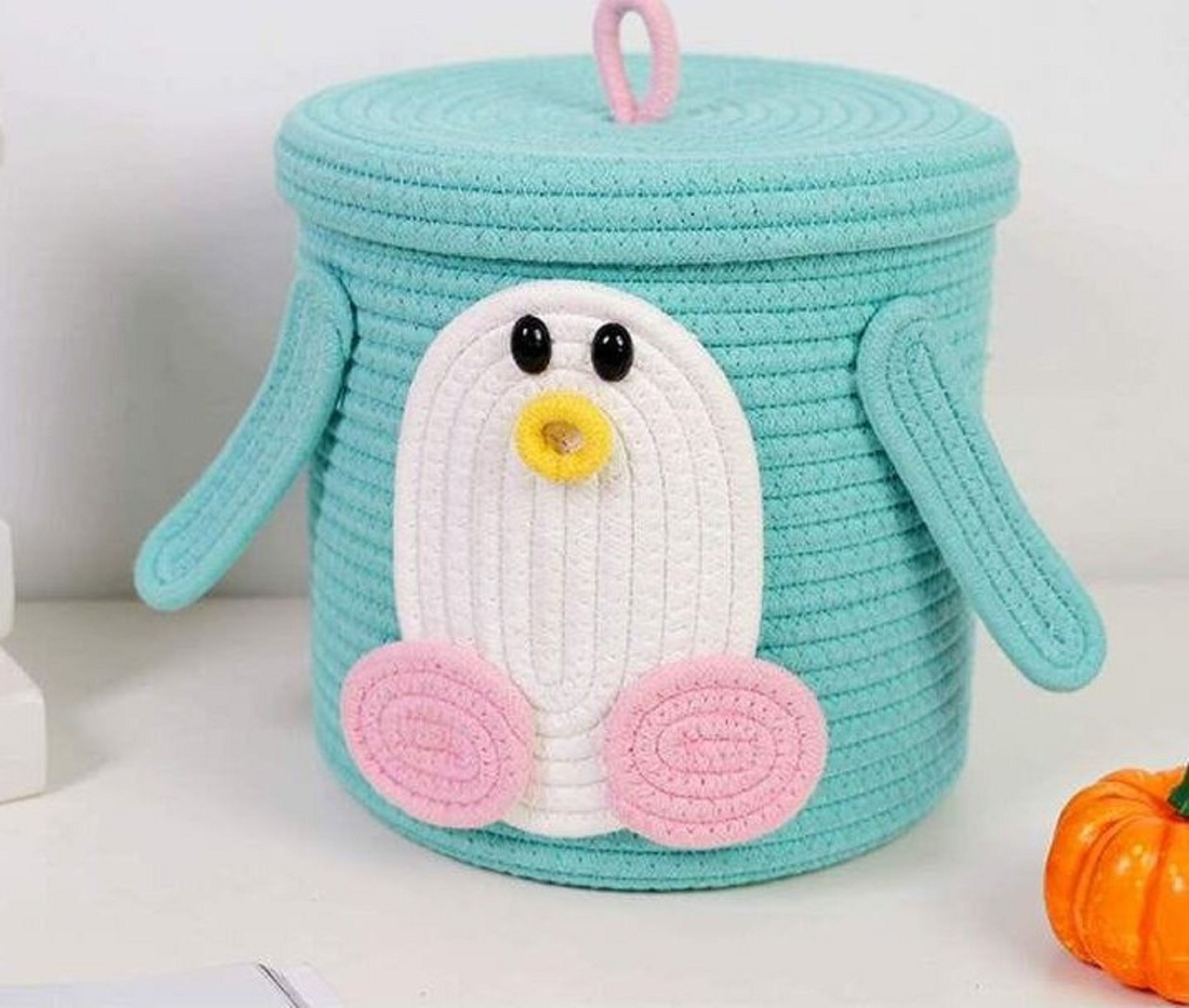 100 % cotton Jute Oragnizer Hand Made Oragnizer Storage Basket (Pack of 1) Storage Box