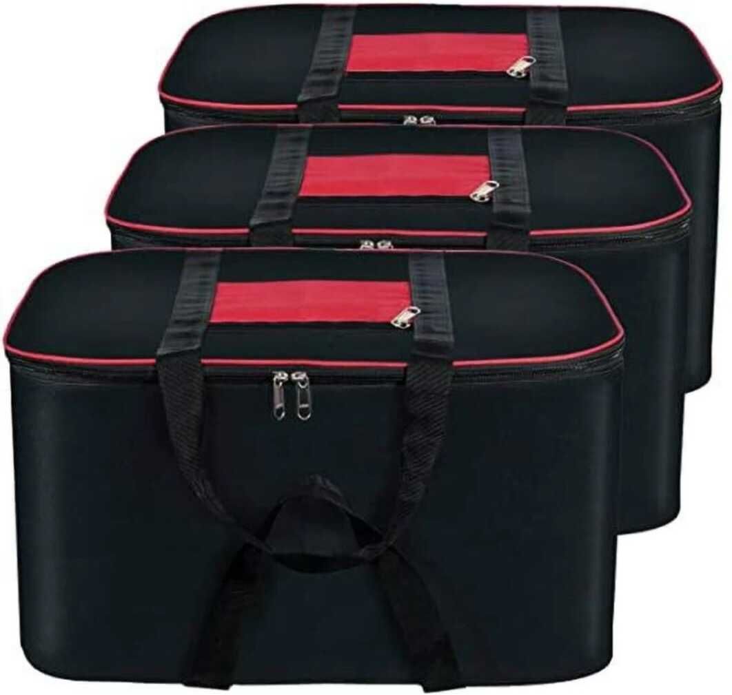 Wardrobe Bag Underbed Cloth Storage Organizer with Zippered Closure set of 3 Storage Box