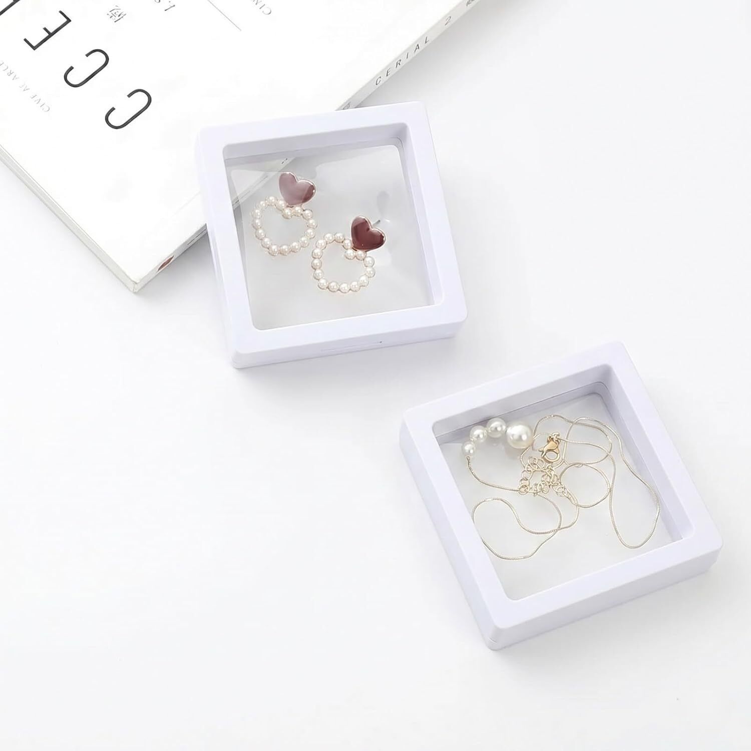 Floating Display Frame with PE Film – Transparent Coin Display Case-Jewelry Box-image-1