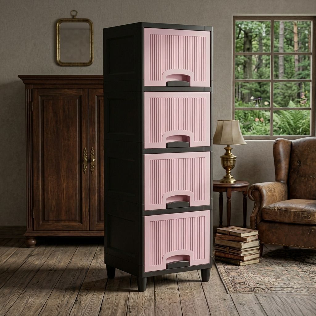 6 Layer White Storage Cabinet Storage Box-image-9