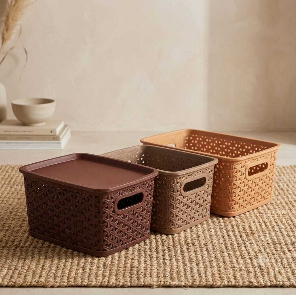 Multipurpose Storage basket with Lid for Home & Office Storage Box-image-37