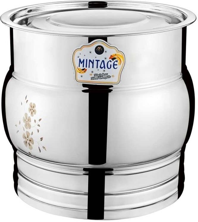 Steel Apple Pawali Laser 13 Litres 12 No Atta Tanki | Box | Drum | Pawali (Appwl12 Laser) 13 L Drum