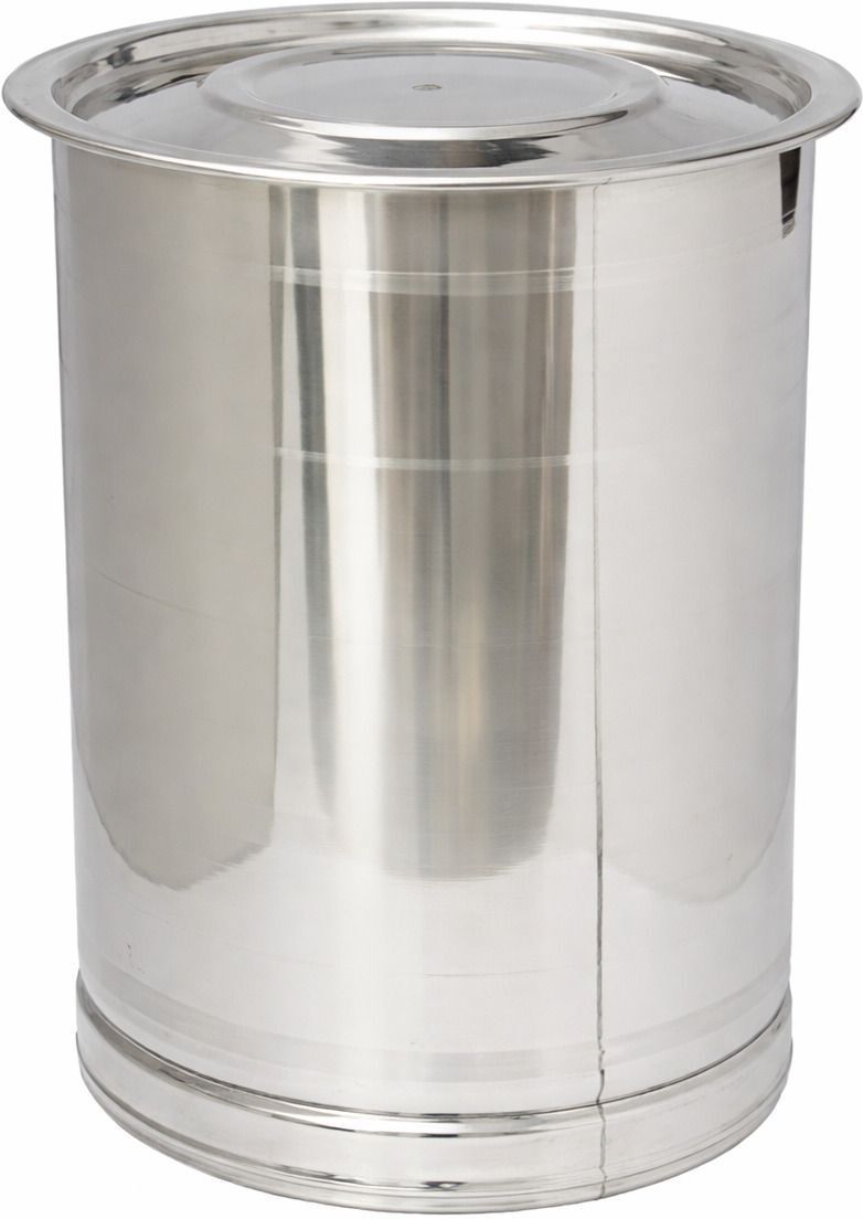 Atta kothi/drum storage aata food ,oil,water,storage contanier pack 1 Atta Drum stainless Steel Atta Tanki/Container/Box/Drum/Pawali/Tanki with Lid 10 L Drum