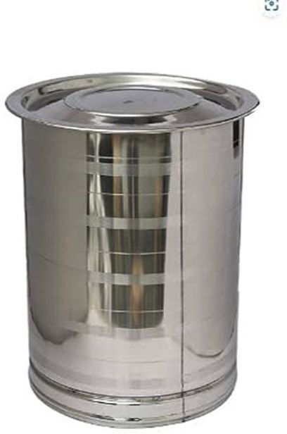 Stainless Steel Atta Tanki/Container/Box/Drum/Pawali 10 L Drum
