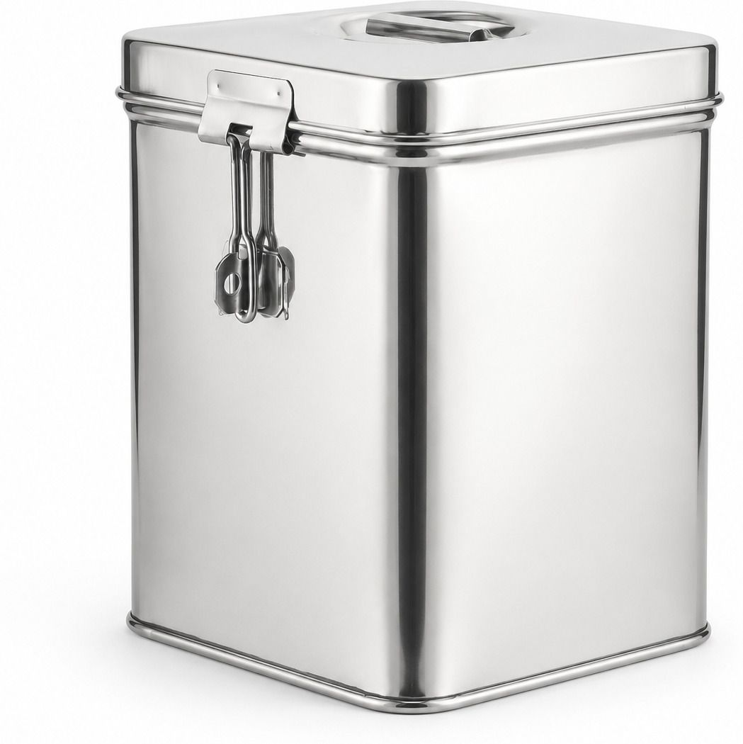 Stainless Steel Storage Container 4 Ltr with Lid 10060-SSSDIN4L 4 L Drum-image-13