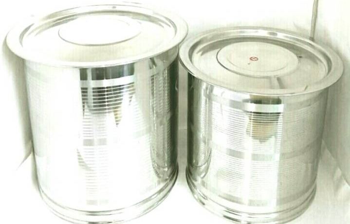 Steel pawali water and Aata storage 8 L 12 L tanki 2 pcs set 12x15 12 L Drum