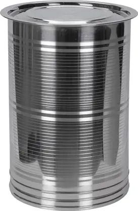 Atta kothi/drum storage aata food ,oil,water,storage contanier pack 1 stainless Steel Atta Tanki/Container/Box/Drum/Pawali/Tanki with Lid 10 L Drum