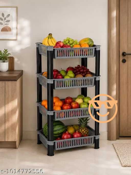pipasa Fruits/Vegetables Kitchen Rack Plastic-picture-32