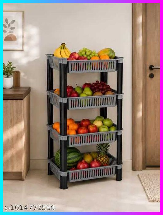 pipasa Fruits/Vegetables Kitchen Rack Plastic-picture-16