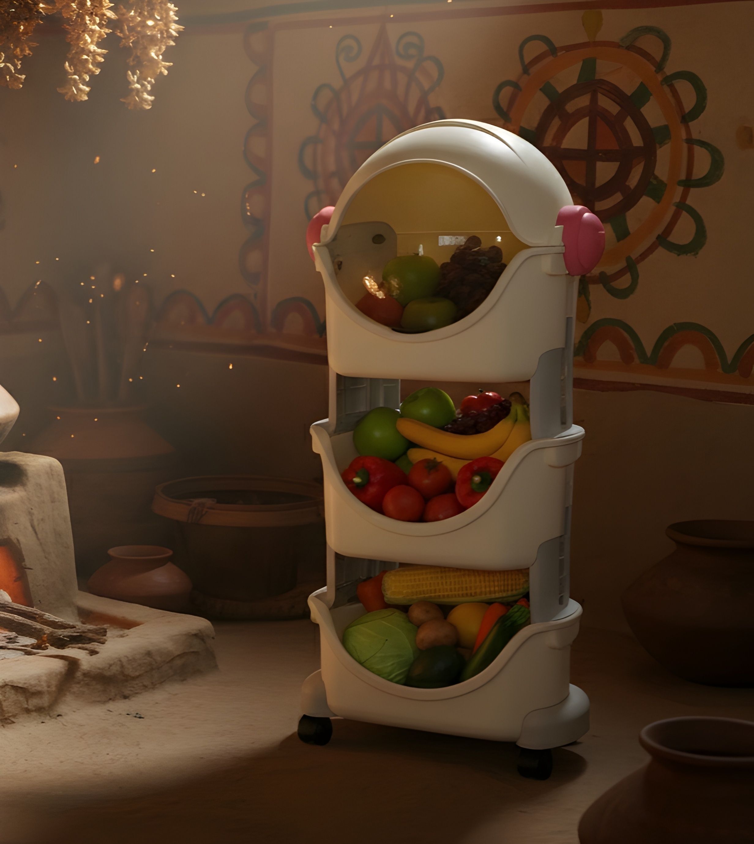 Plastic Kitchen Trolley-image-6