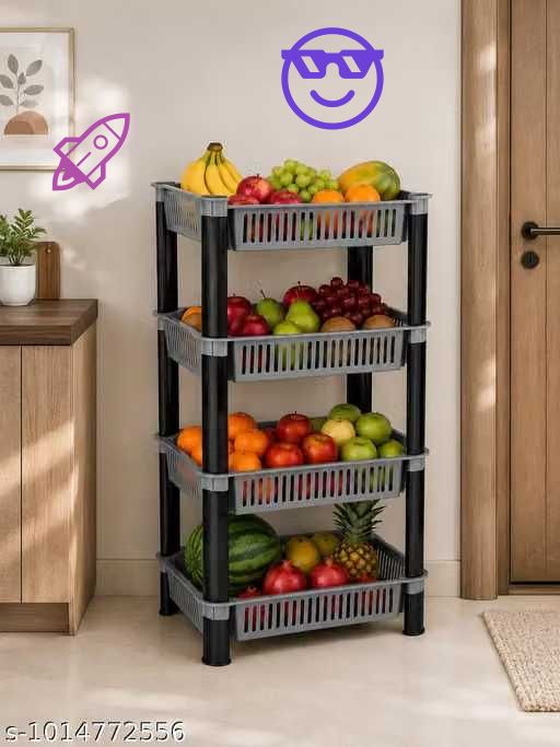 pipasa Fruits/Vegetables Kitchen Rack Plastic-picture-31