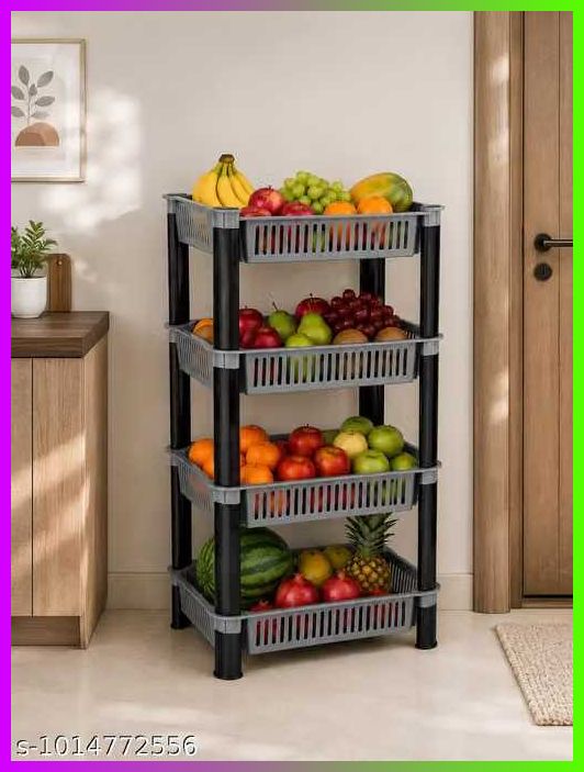 pipasa Fruits/Vegetables Kitchen Rack Plastic-picture-25