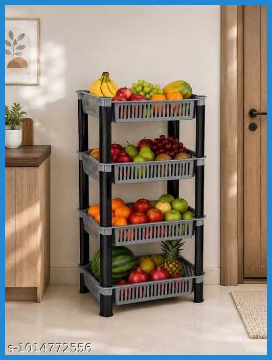 pipasa Fruits/Vegetables Kitchen Rack Plastic-picture-20