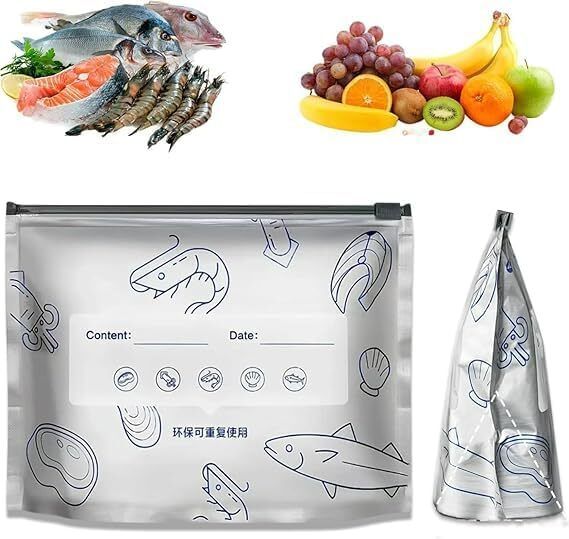 ridhkesh enterprise 10 Pcs Reusable Aluminum Foil Bag - 10 Pcs Food Storage Bag Grocery Bag-picture-13