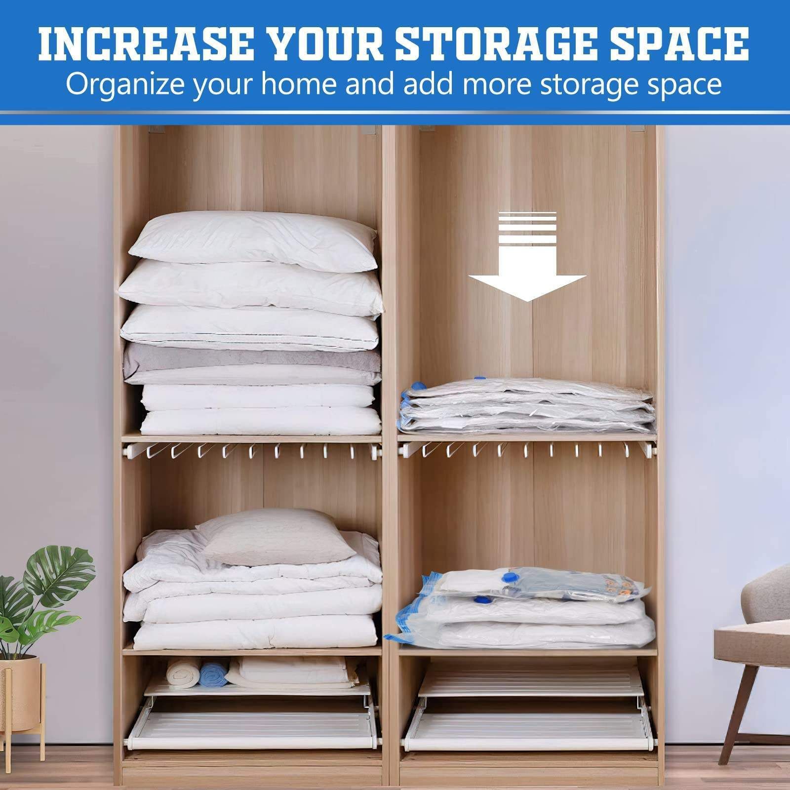 nimyank 5Pack Vacuum Compression Storage Bags With Pump,Space Saver Sealer Bag NI49 Travel Storage Vacuum Bags-picture-25