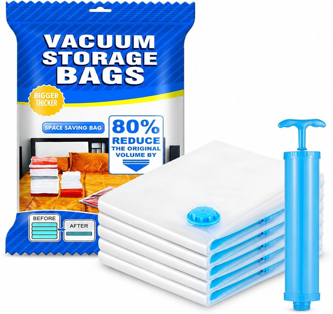 Vacuum Storage Bags with Hand Pump for Clothes & Bedding High Volume Storage Vacuum Bags, Travel Storage Vacuum Bags-image-43