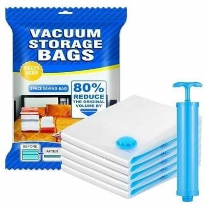 Vacuum Storage Bags for Clothes with Hand Pump – 5-Pack Space Saver Bag Travel Storage Vacuum Bags-image-9