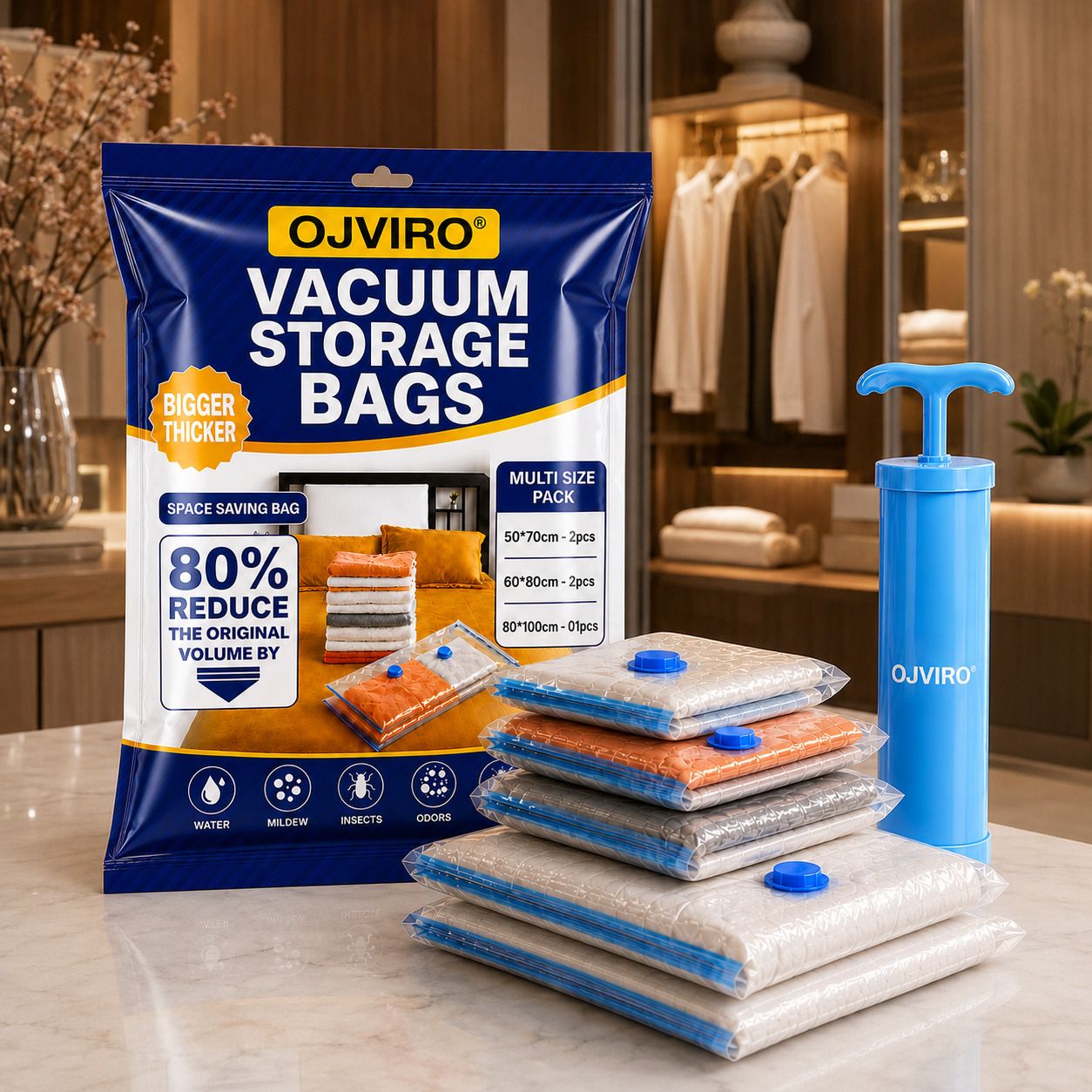 ojviro Reusable Vacuum Storage Bags Travel Storage Vacuum Bags High Volume Storage Vacuum Bags-picture-17