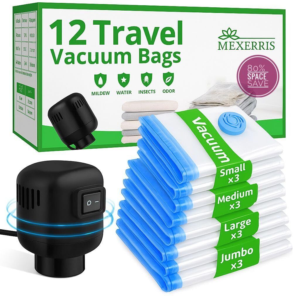 12 COMBO 3 (S/M/L/J) VACUUM STORGE BAG with ELETRIC PUMP AND MANUAL PUMP Travel Storage Vacuum Bags-image-21