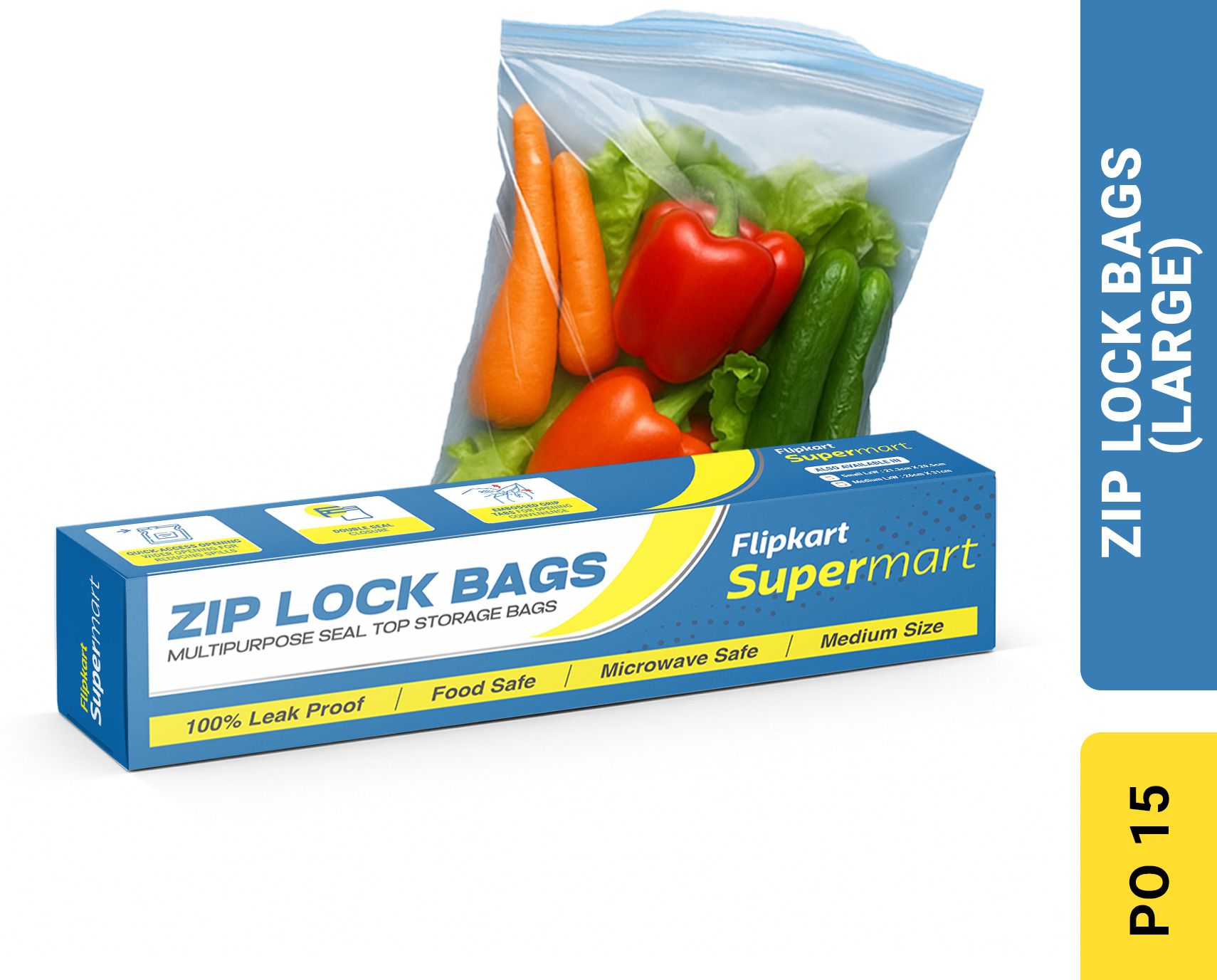 flipkart supermart Zip Lock Bags (Large) Miscellaneous Storage Vacuum Bags-picture-21