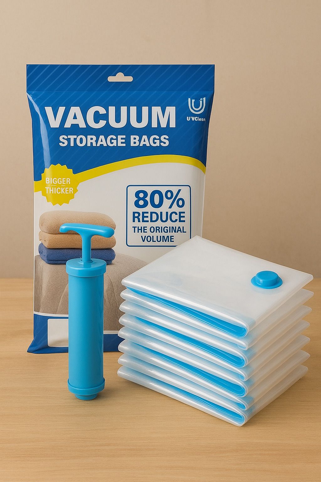 charmpeak Vacuum Bag, Space Saver Compression Sealer Bags with Manual Pump Travel Storage Vacuum Bags, High Volume Storage Vacuum Bags-picture-13