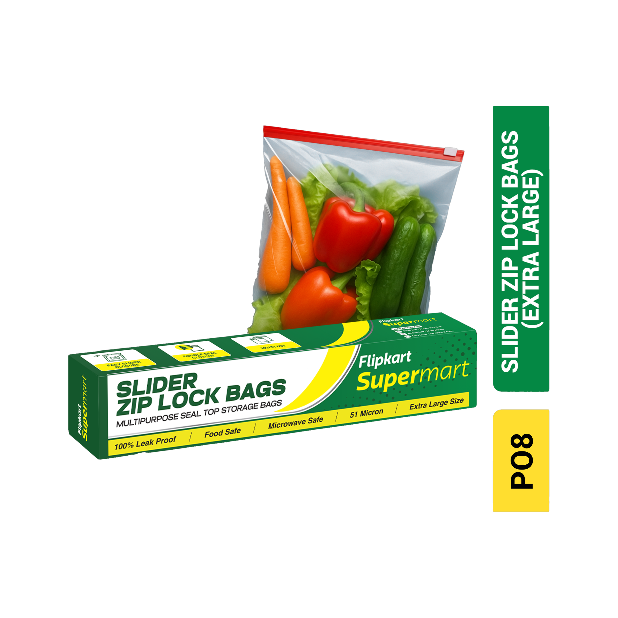 flipkart supermart Slider Zip Lock Bags (Extra Large) Miscellaneous Storage Vacuum Bags-picture-18