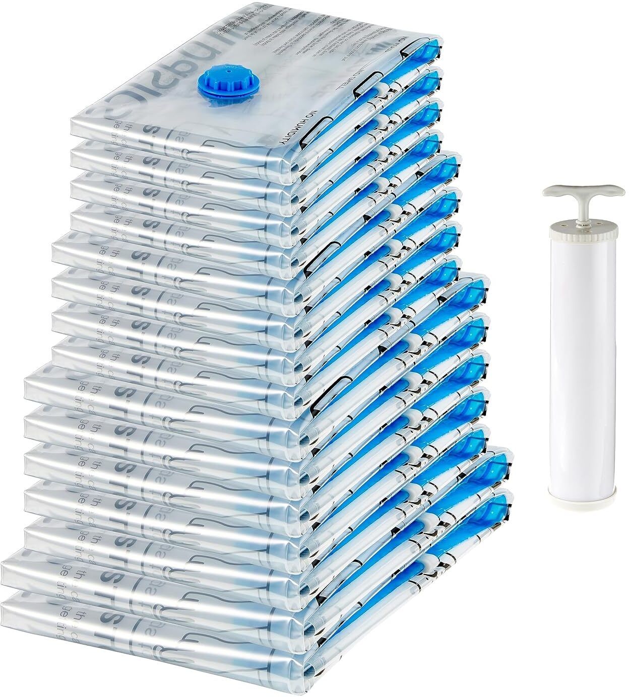 Premium Vacuum Storage Bags Set with Hand Pump Space Saver Bags Clothes Blanket Travel Storage Vacuum Bags-image-12