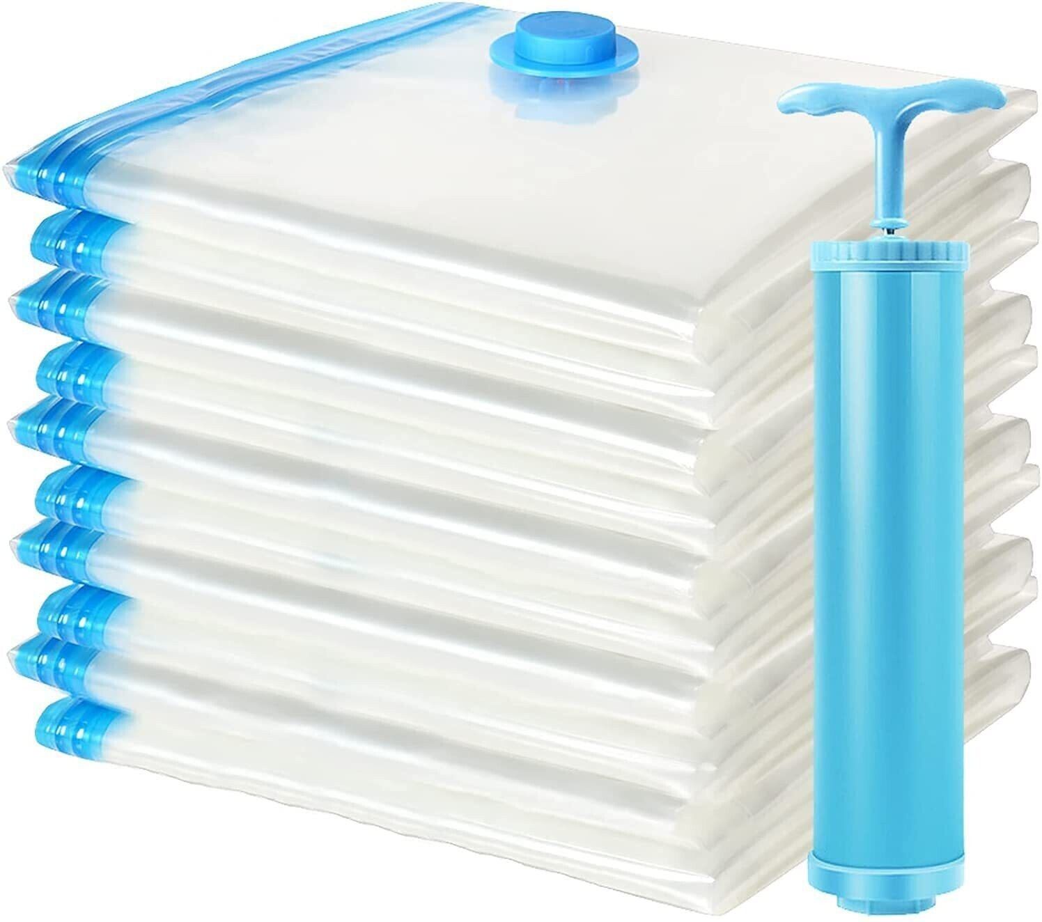 Vacuum Bag, 2(50 x 60 cm) + 2(60 x 80 cm) + 1(70 x 100 cm) with Hand Pump High Volume Storage Vacuum Bags