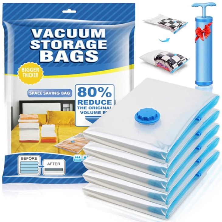 Space Saver Compression Sealer Bags with Manual Pump Travel Storage Vacuum Bags, Miscellaneous Storage Vacuum Bags-image-39