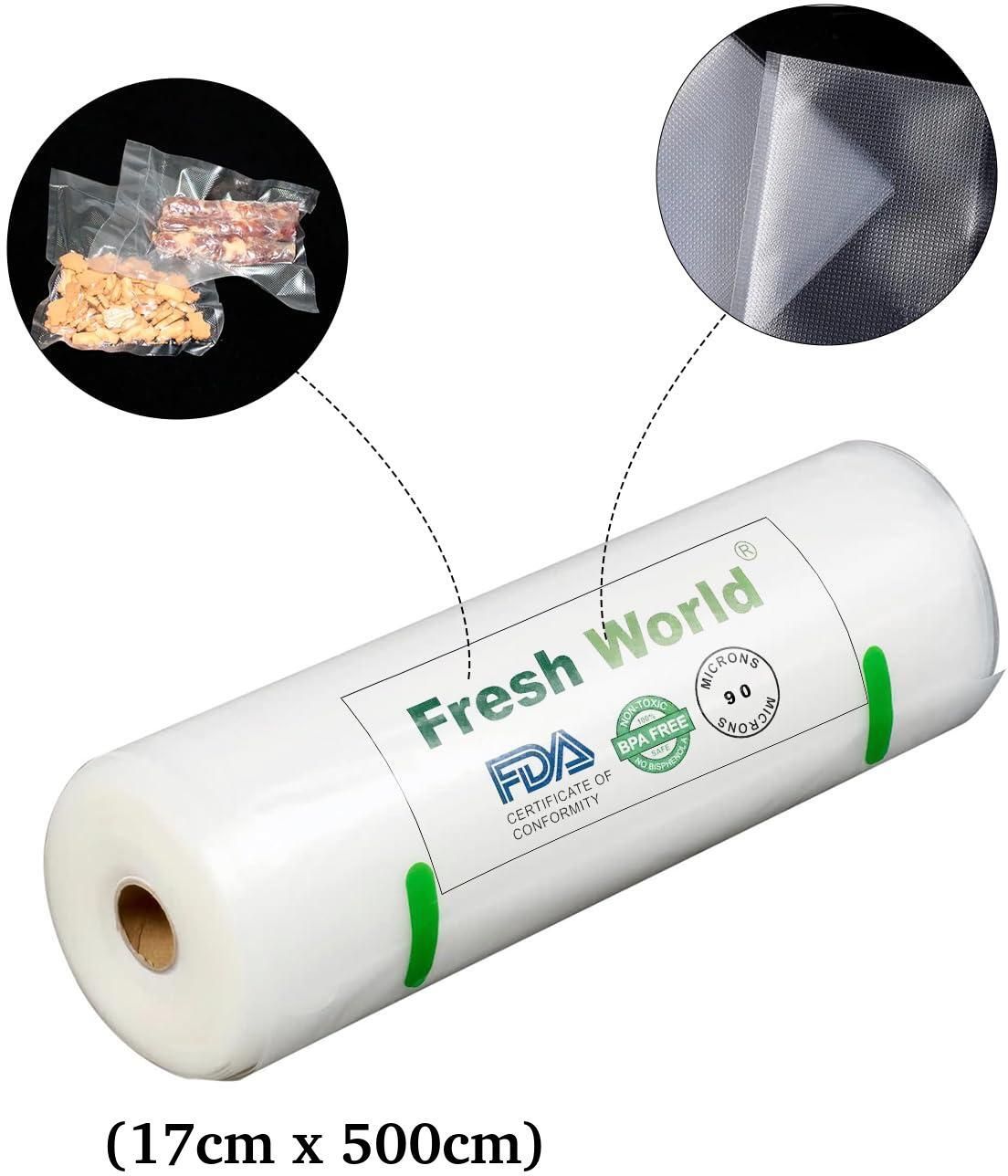 trago Vacuum Sealer Rolls |Size 17cm x 500cm | BPA Free Food Vacuum Seal Bags | Organic Matter Storage Vacuum Bags-picture-22