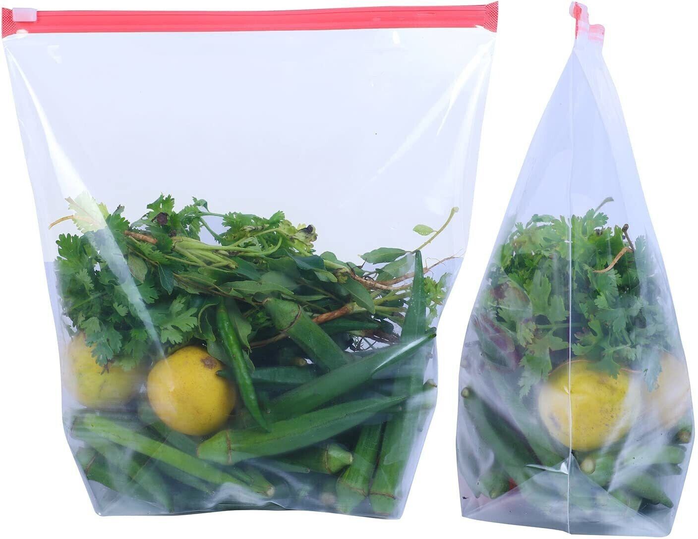 new-ZipLock Bags for Fridge Storage Bag,(10" X 10") Plastic Storage Pouch Travel Storage Vacuum Bags-image-35
