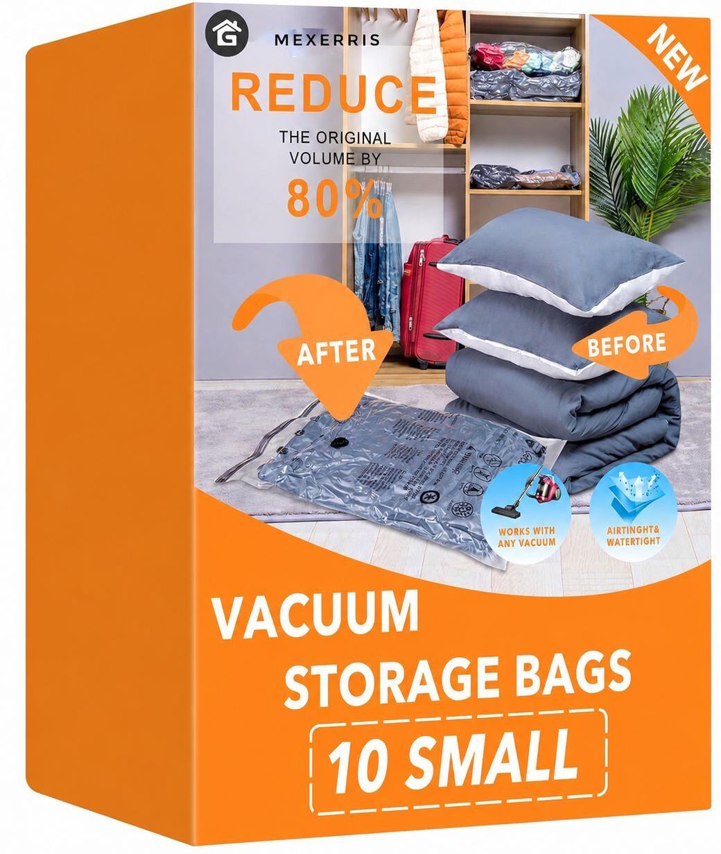 10 SMALL PREMIUM VACUUM BAGS WITH MANUAL HAND PUMP Travel Storage Vacuum Bags, High Volume Storage Vacuum Bags-image-47