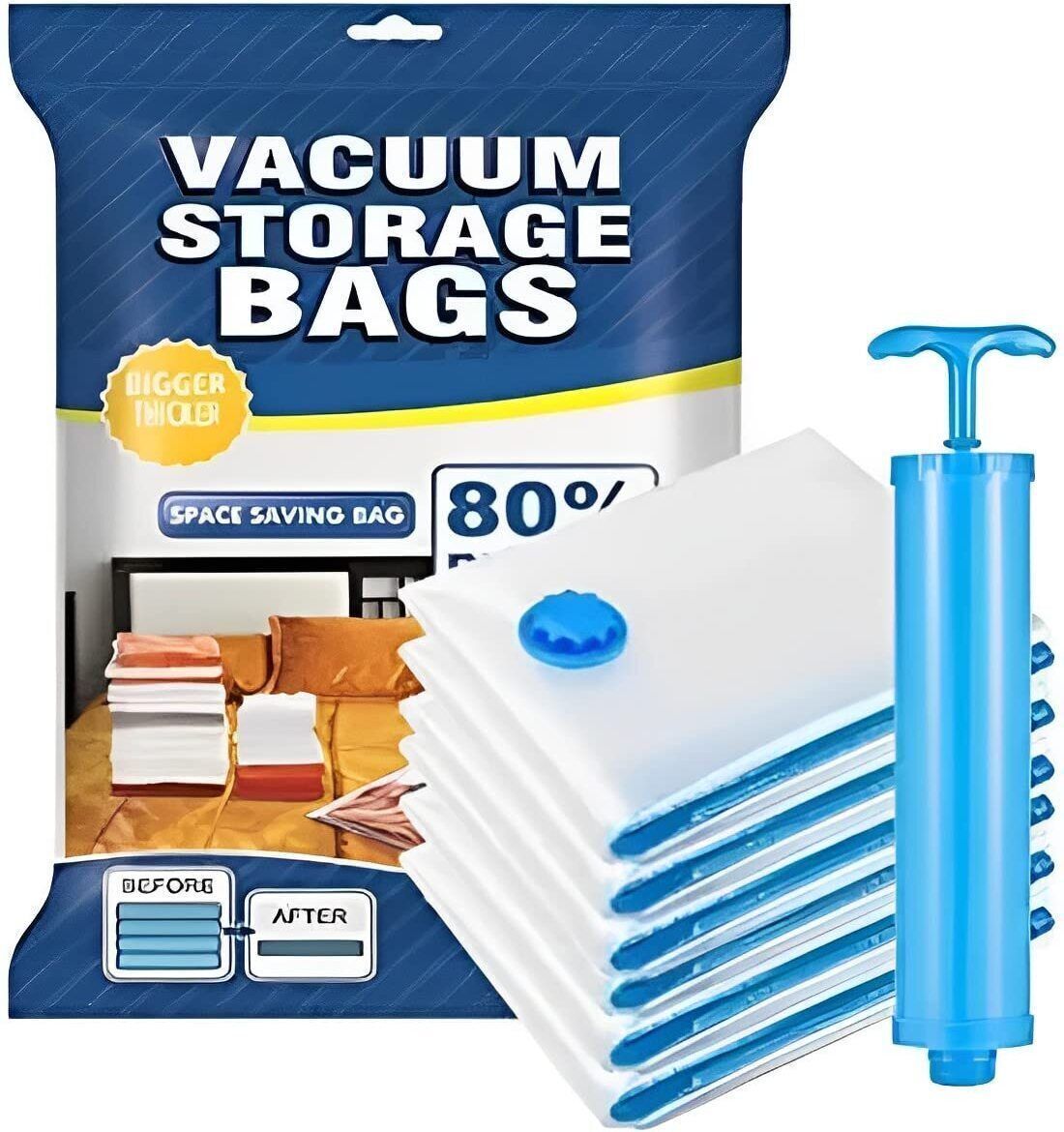 Vacuum Storage Packing Bags Ziplock Space Saver, Vacuum Storage Bags-8 High Volume Storage Vacuum Bags, Travel Storage Vacuum Bags-image-12