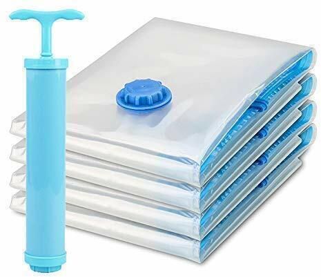 Reusable Ziploc Vacuum Bag For Packing 2 PCS(50 X 60), 3 PCS(60 X 80) WITH PUMP Miscellaneous Storage Vacuum Bags, Travel Storage Vacuum Bags-image-14