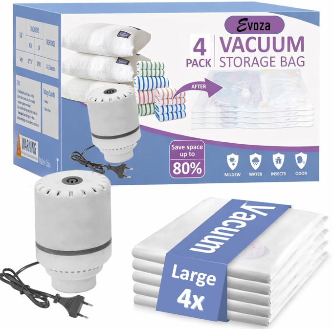Large Vacuum Storage Bags with Electric Pump Travel Storage Vacuum Bags