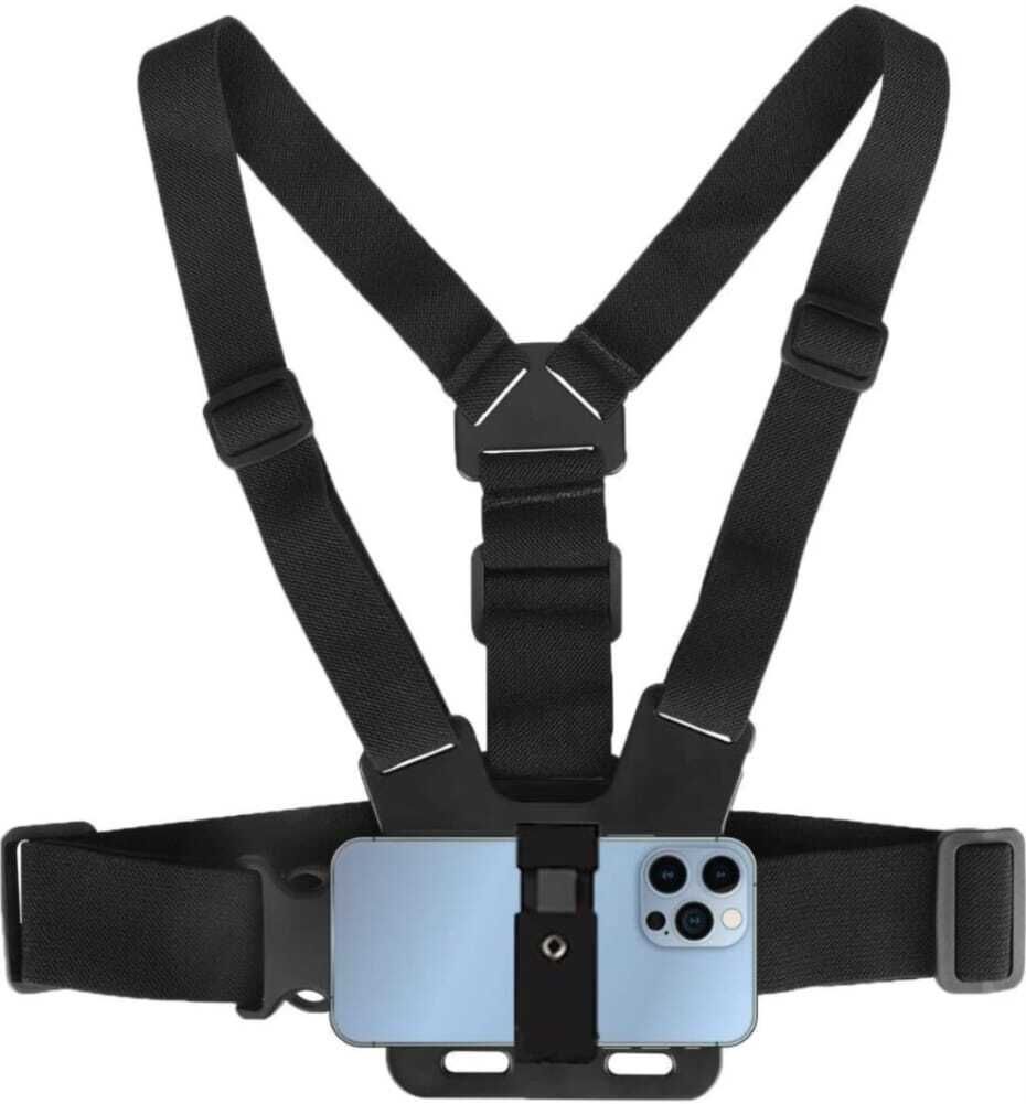 HRYFiNE Camera Chest Belt Strap+J-Mount +Pole Mount+Mobile holder for MotoVlogging Strap Strap-picture-46