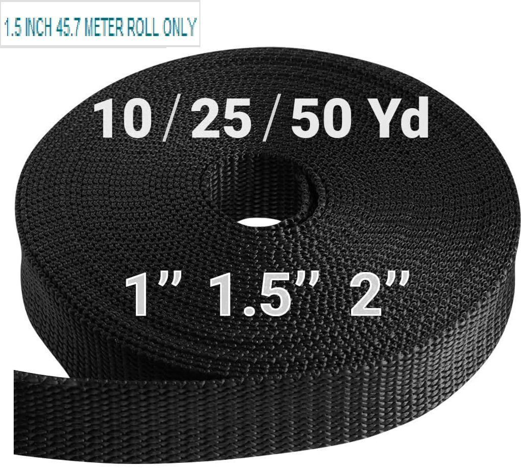 MILLETS 1.5 INCH 45.7 METER ROLL ONLY 2" Heavy Duty Nylon Webbing Strap 10 Yards Strap-picture-30