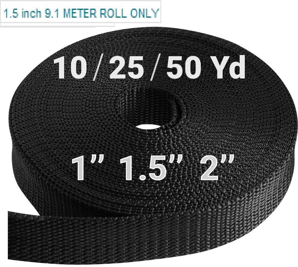 MILLETS 1.5 inch 9.1 METER ROLL ONLY 1.5" Heavy Duty Nylon Webbing Strap 10 Yards Strap-picture-45